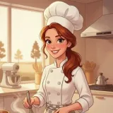 Illustration: Nastya als Köchin